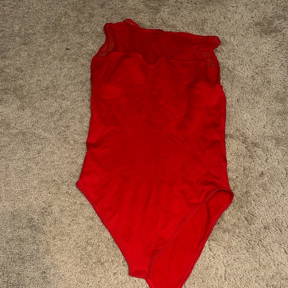 OQQ Tops - Woman’s red bodysuit